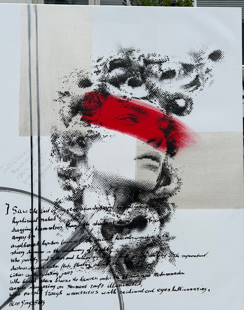 Black and white neo classic theme based work based of a beat poem